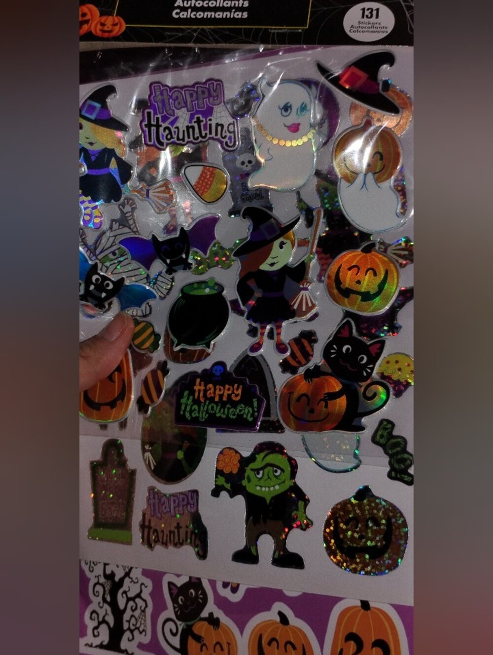 Halloween Multiple Sheet Sticker Pack - Orange, Black, Green Designs